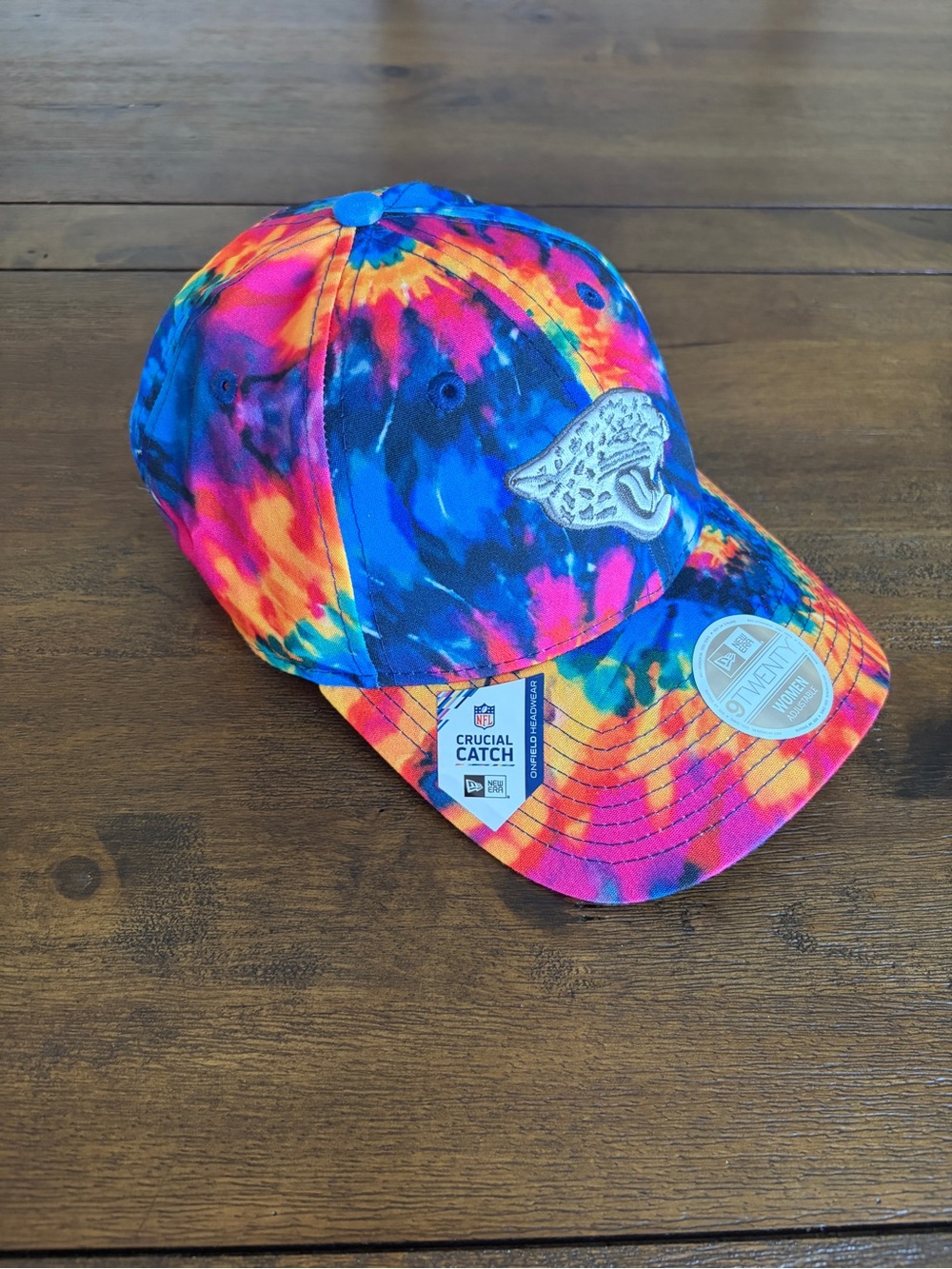 Rare New Era 39Thirty NFL Jacksonville Jaguars Crucial Catch Tie-Dye Cap Hat